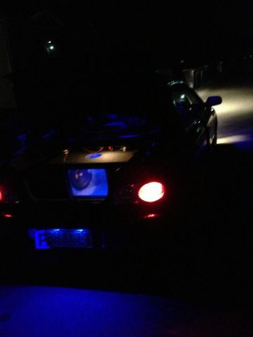 Blue Number plate lights and subwoofer light